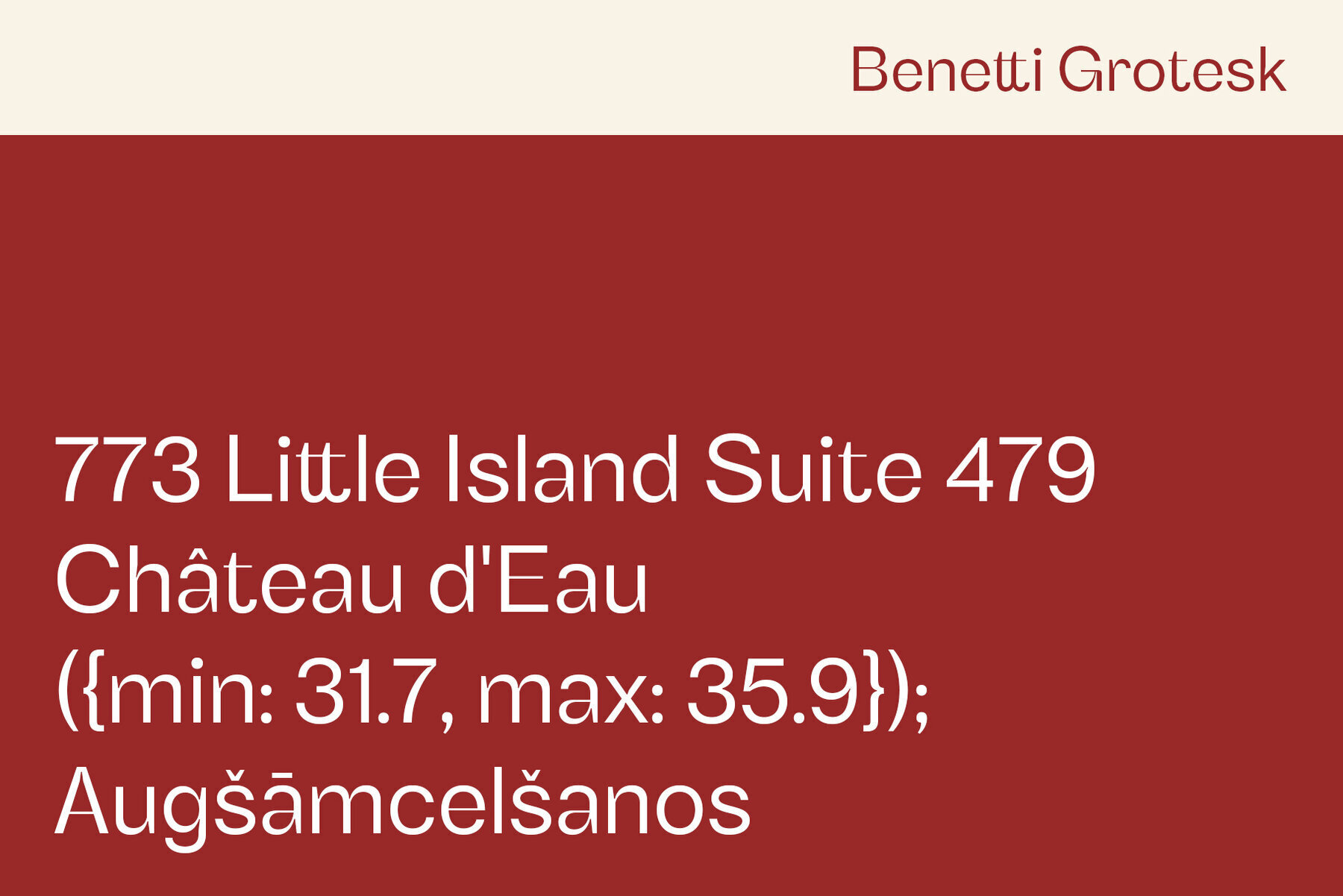 Benetti Grotesk 3
