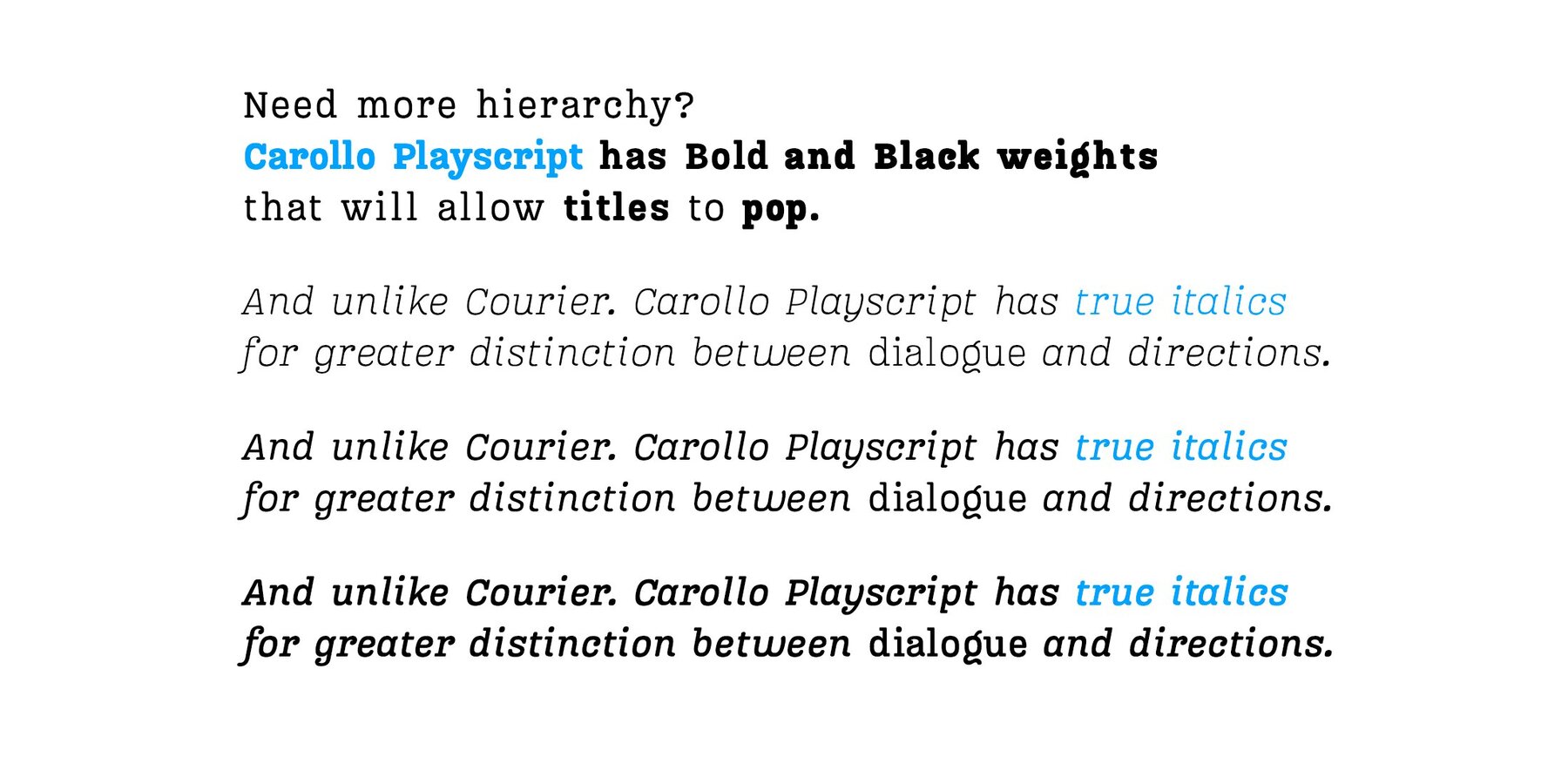 Carollo Playscript 6