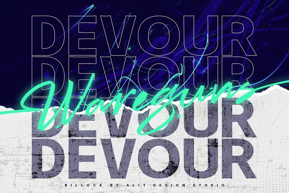 Billock Script font 2