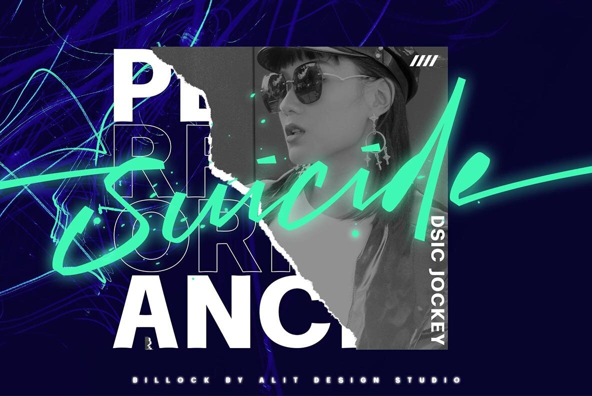 Billock Script font 3