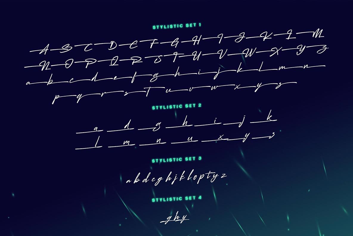 Billock Script font 8