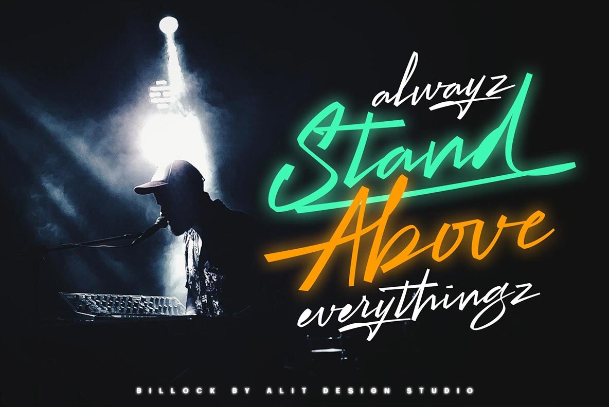 Billock Script font 9