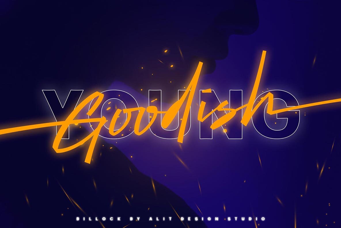 Billock Script font 13