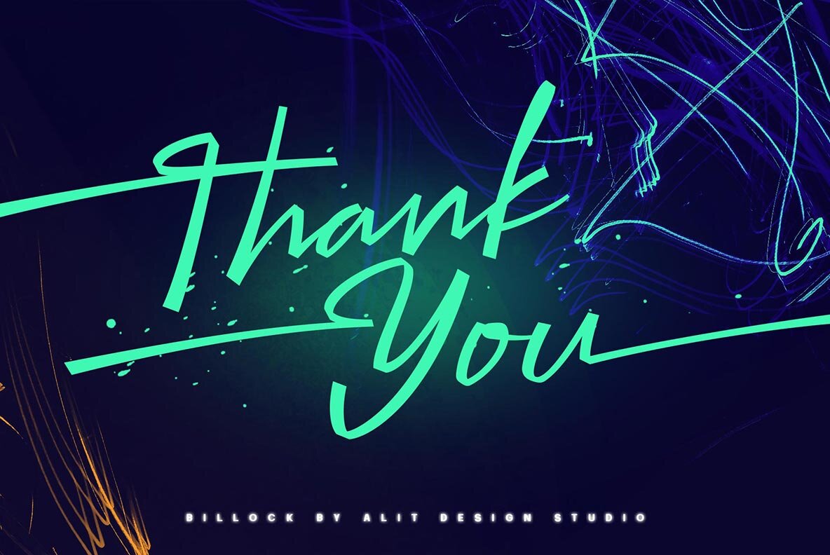 Billock Script font 15