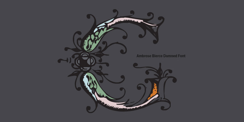 Ambrose Bierce Damned Font