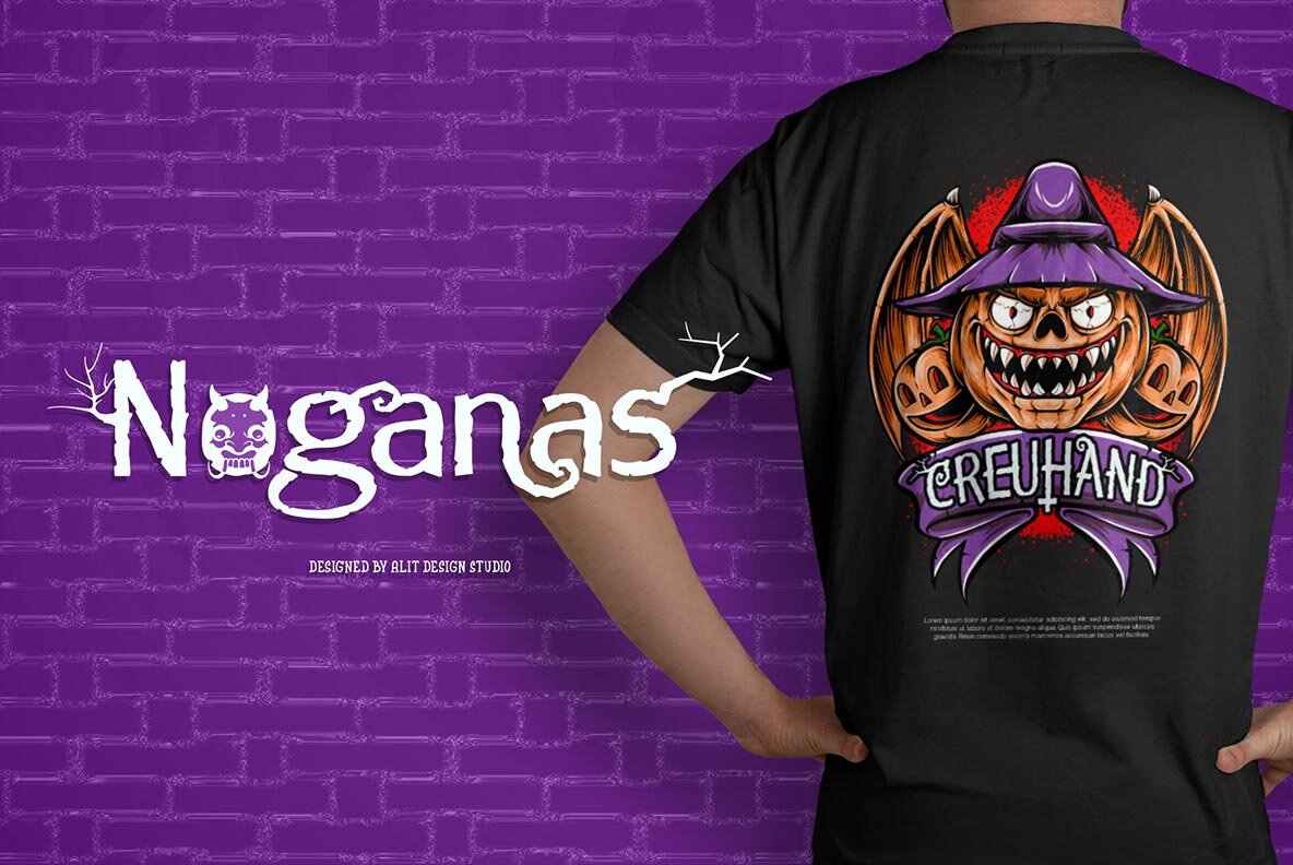 Noganas Halloween font 8