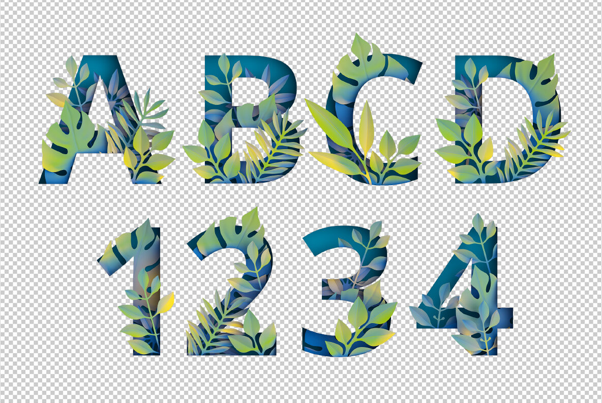 Paper Jungle SVG Font 9