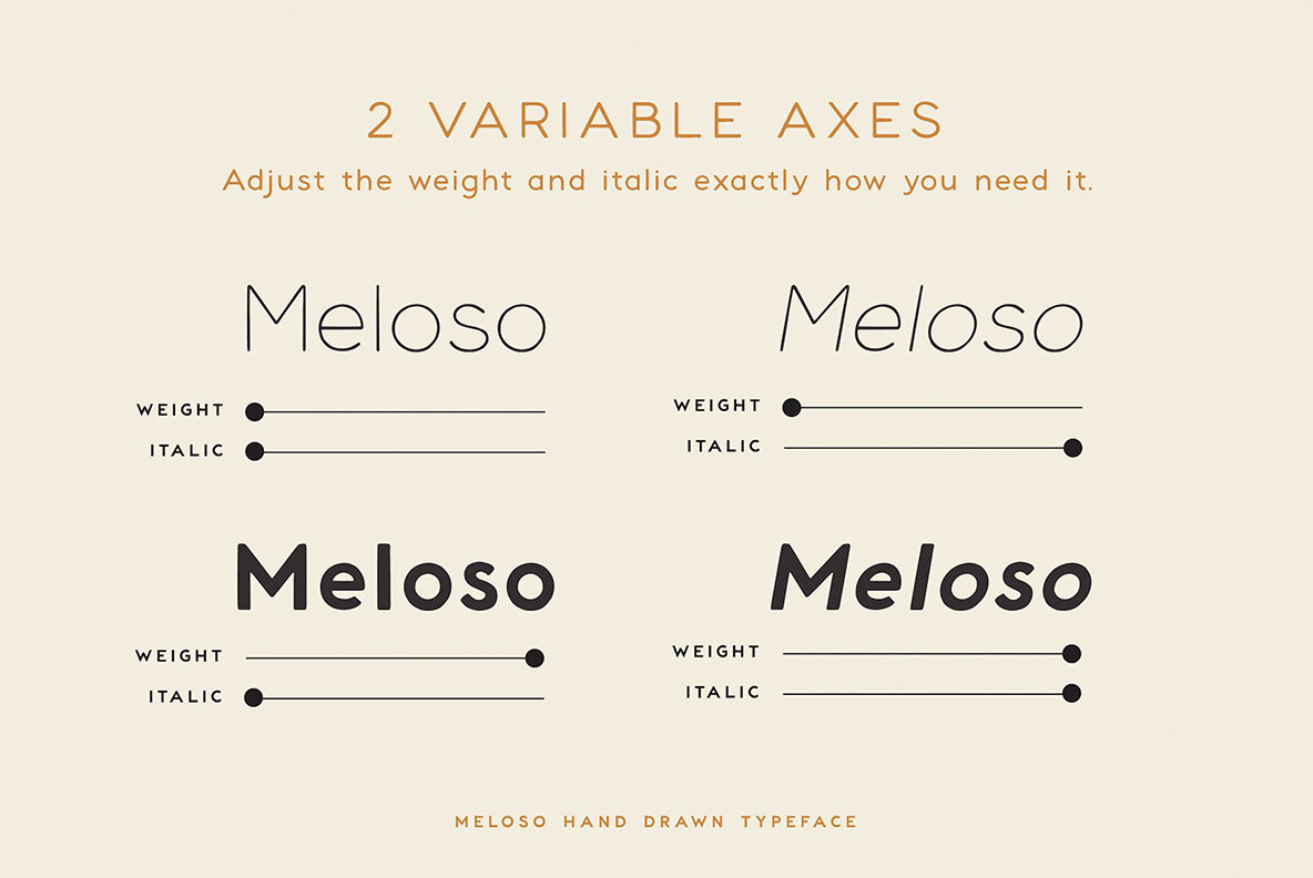 Meloso Variable Hand Drawn Typeface 10