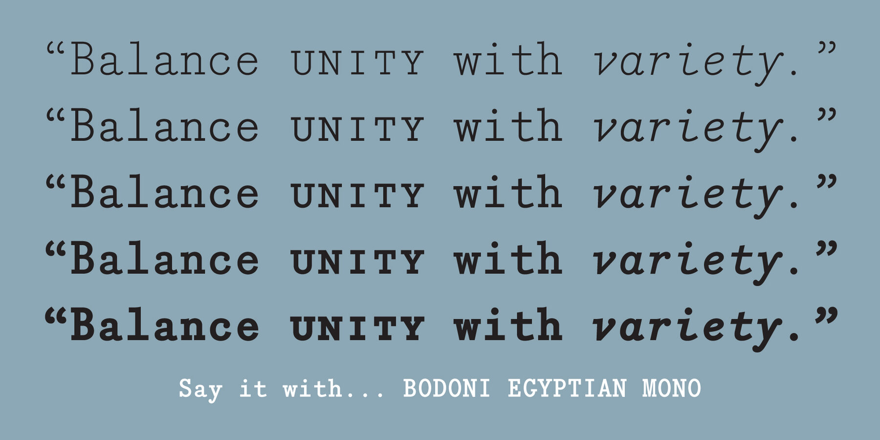 Bodoni Egyptian Mono   7
