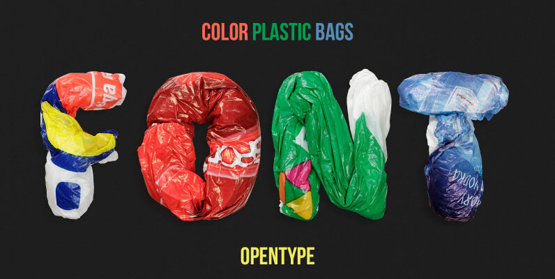 olor Plastic Bags Font