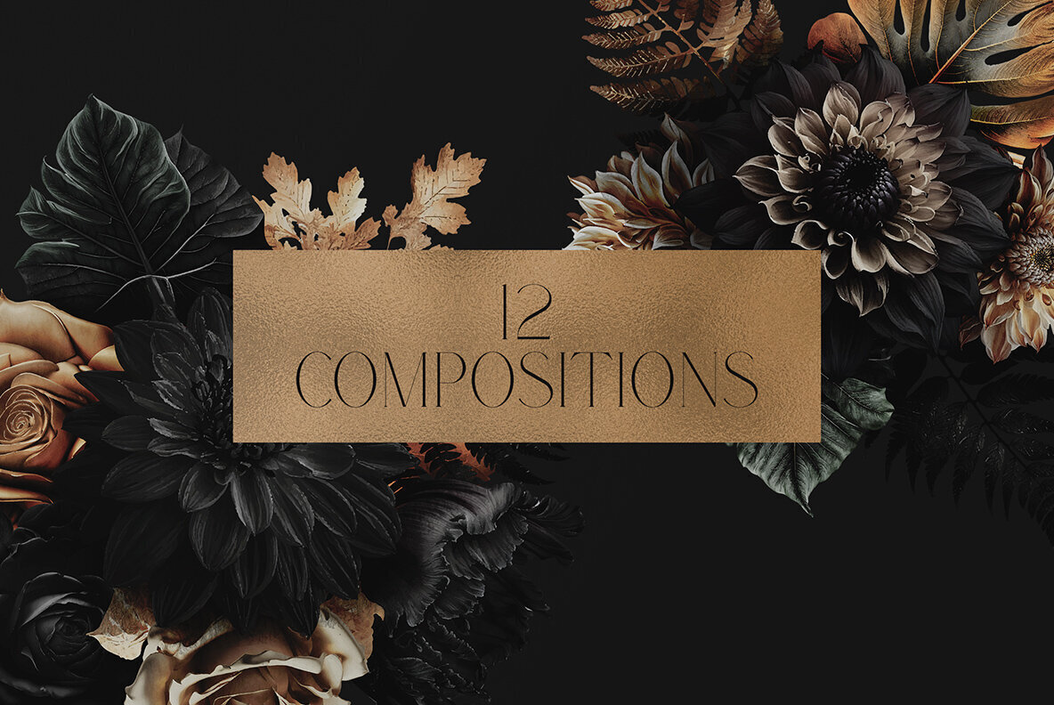 Black   Gold with Boketto typeface 3