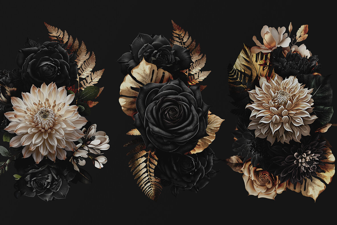 Black   Gold with Boketto typeface 6