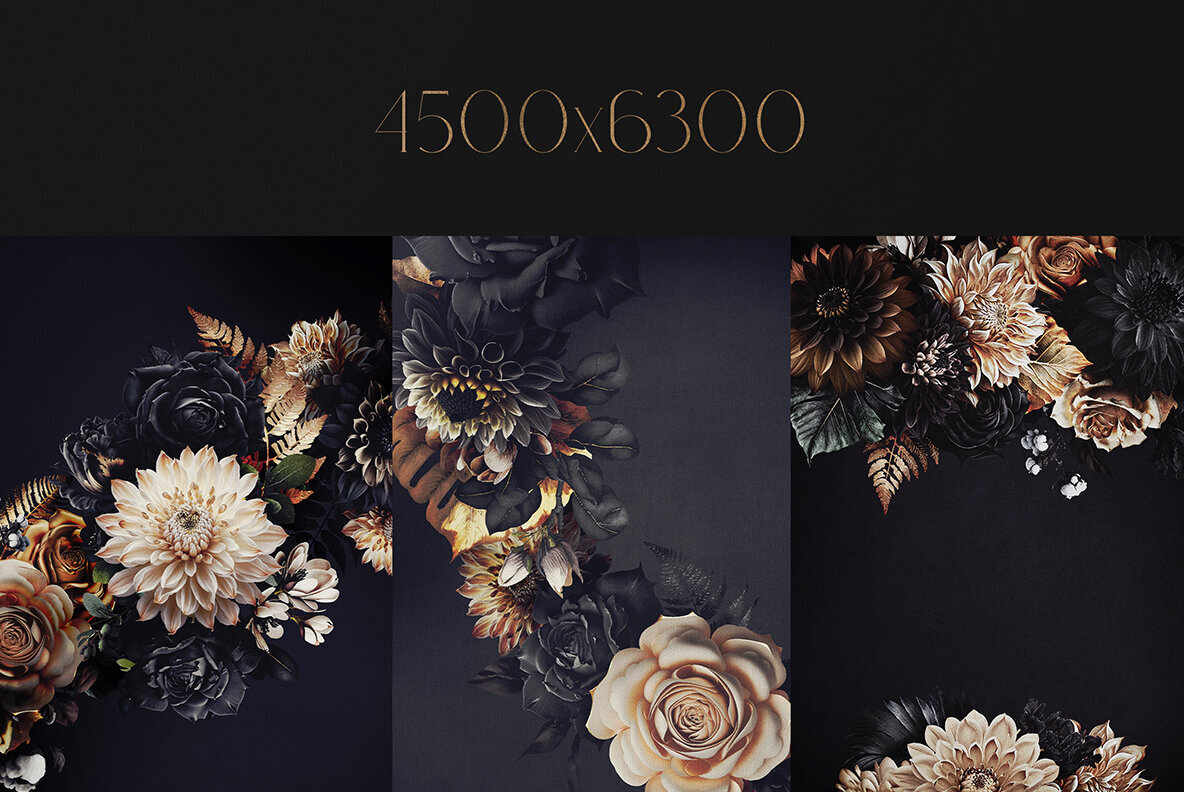 Black   Gold with Boketto typeface 9