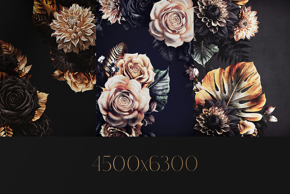 Black   Gold with Boketto typeface 10