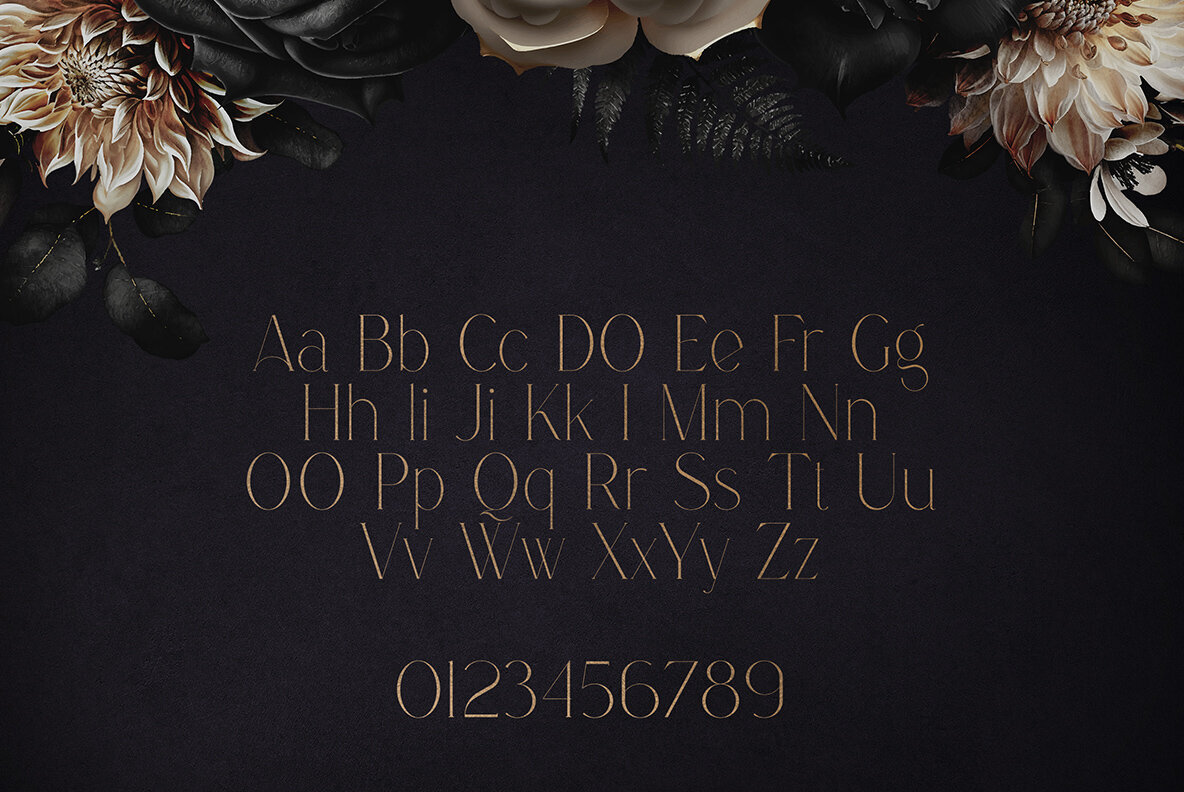 Black   Gold with Boketto typeface 13
