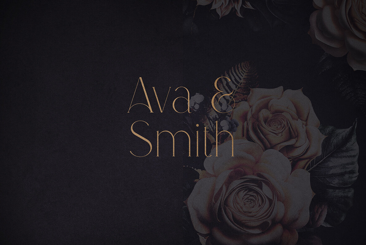 Black   Gold with Boketto typeface 14