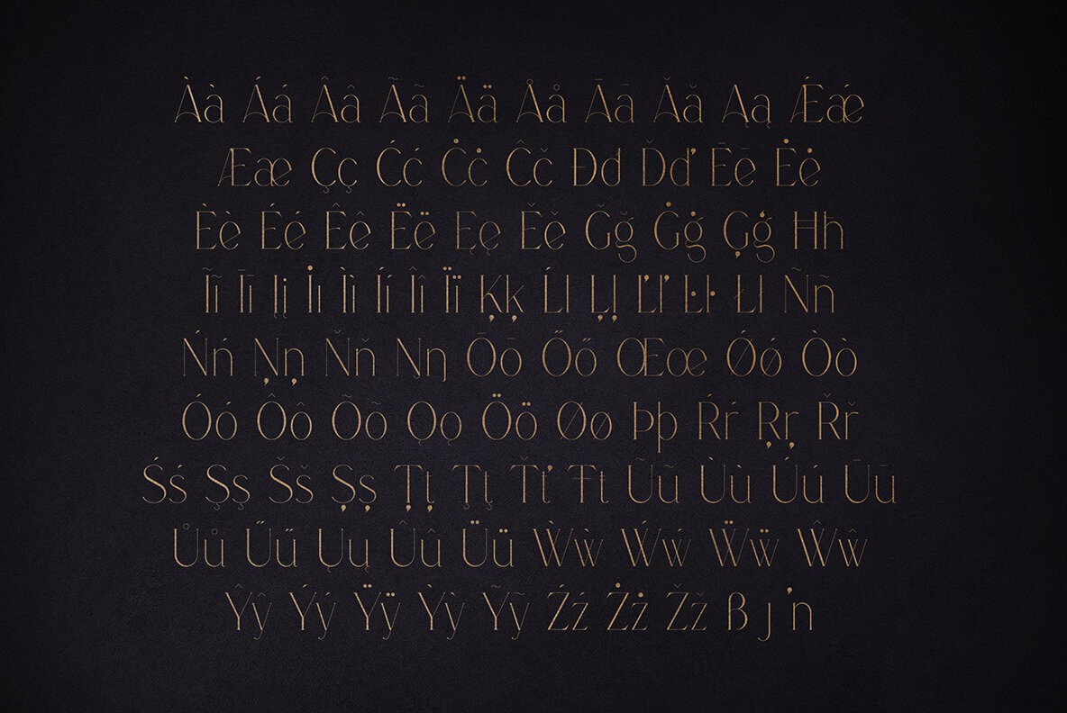 Black   Gold with Boketto typeface 15