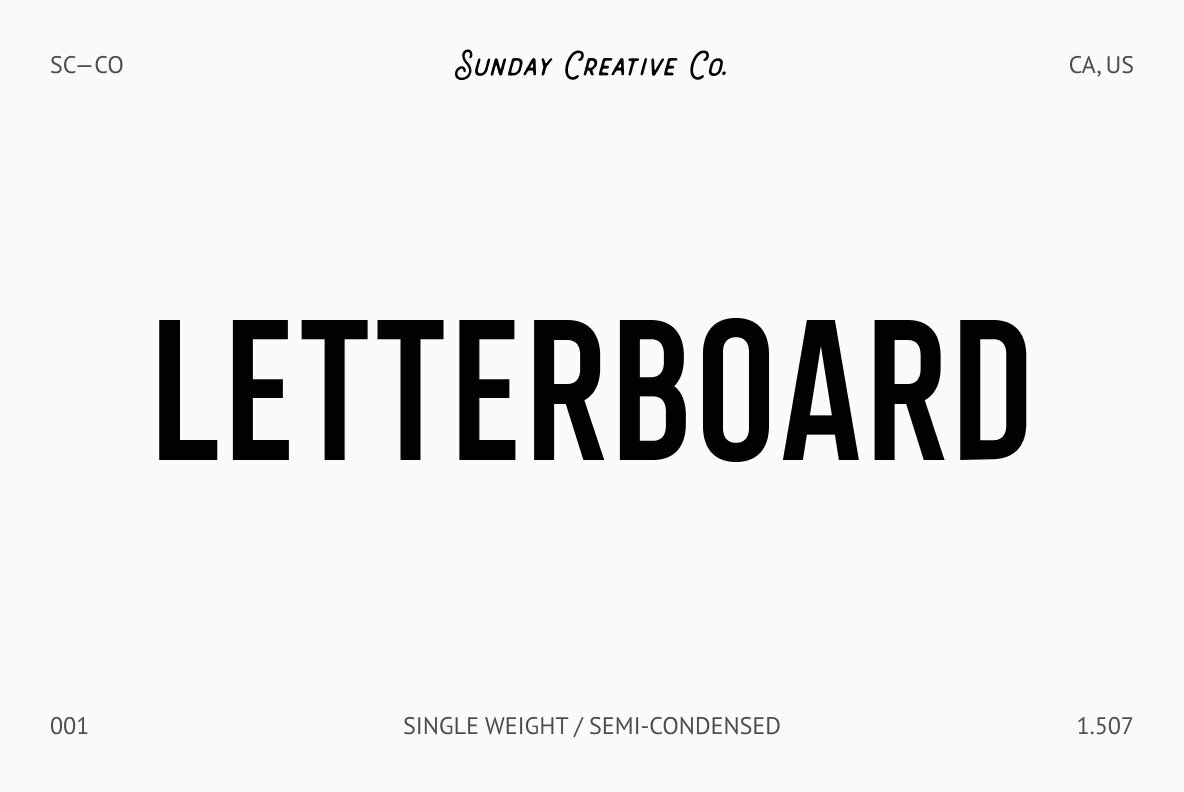 Letterboard Font