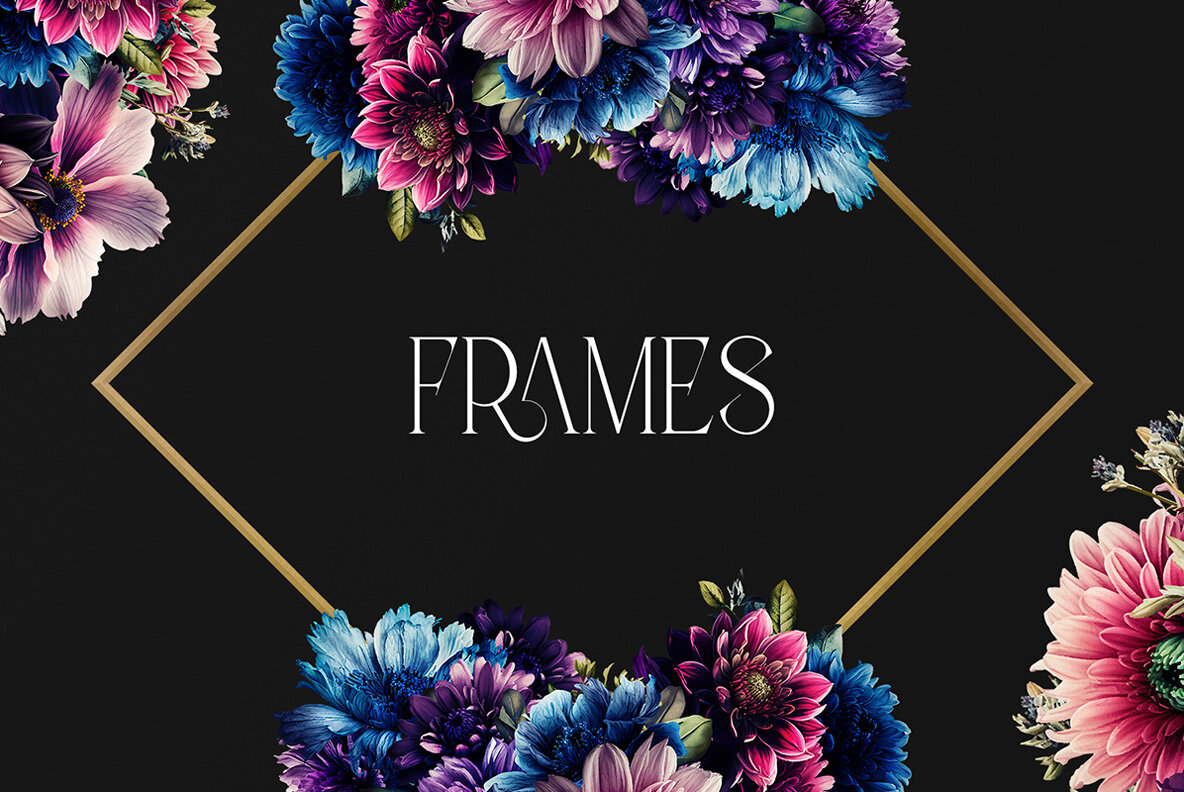 Colorful Botanica with Malinger Font 17