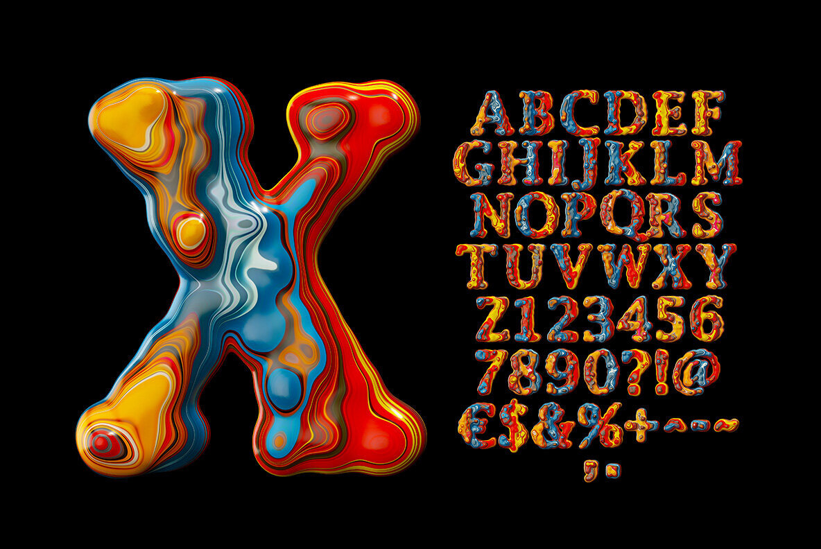 Paint Melt SVG Font 2