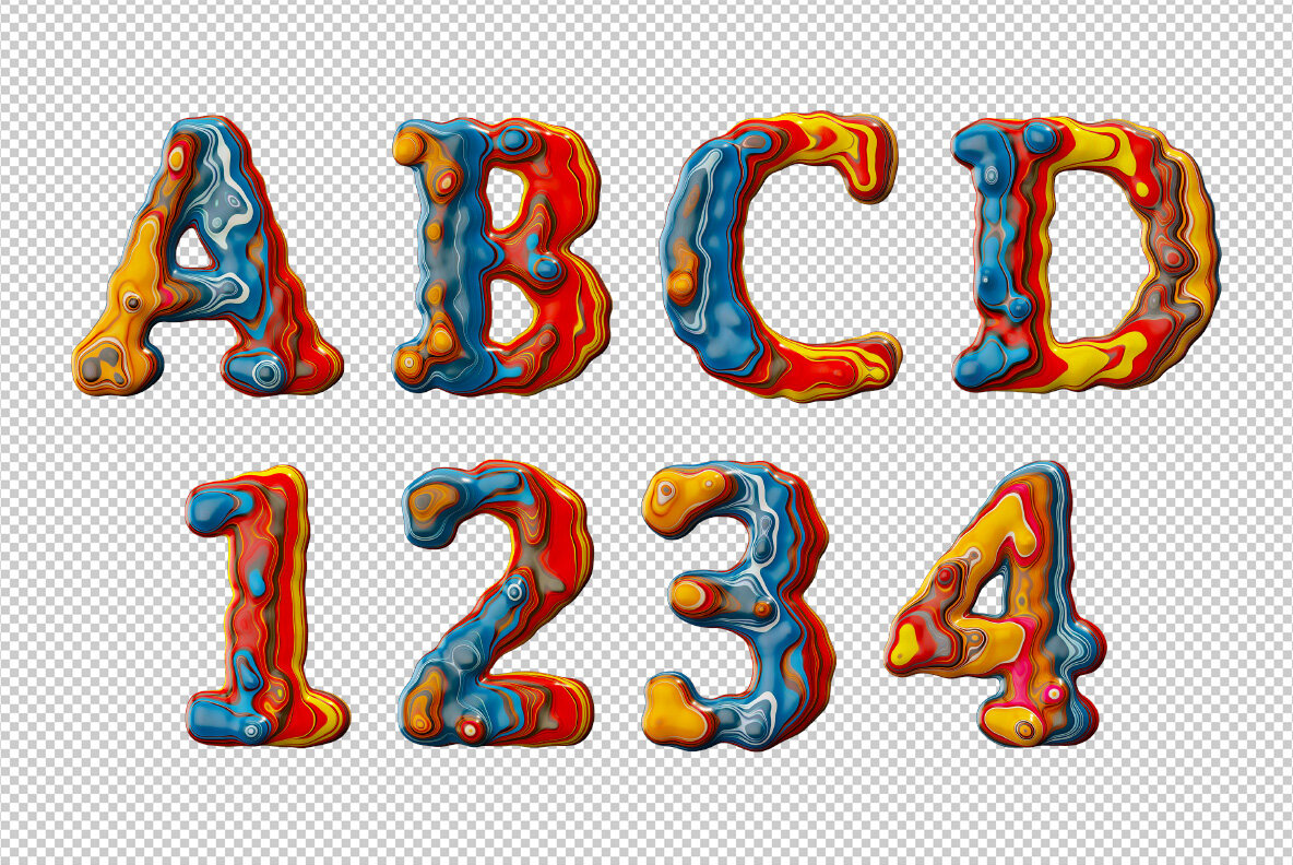 Paint Melt SVG Font 9