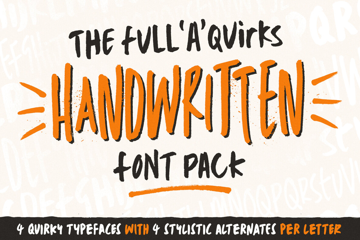 FullAQuirks Handwritten Fonts Pack