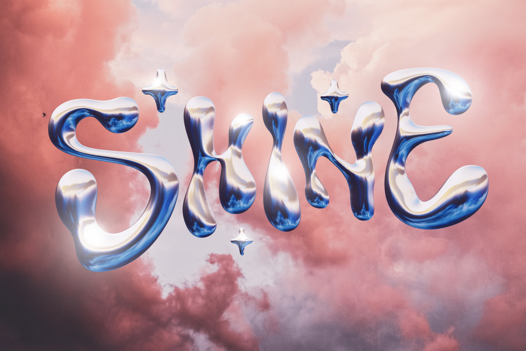 Wubble 2 0 3D Chrome Font Set 3