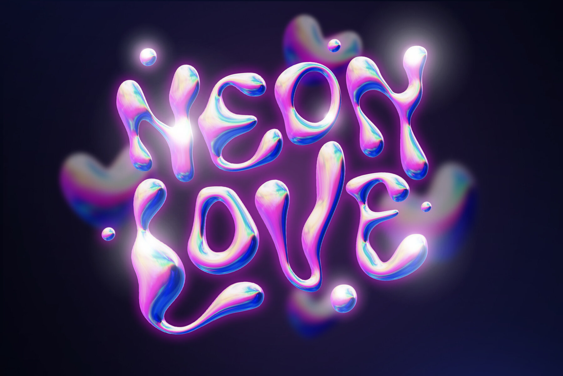 Wubble 2 0 3D Chrome Font Set 4