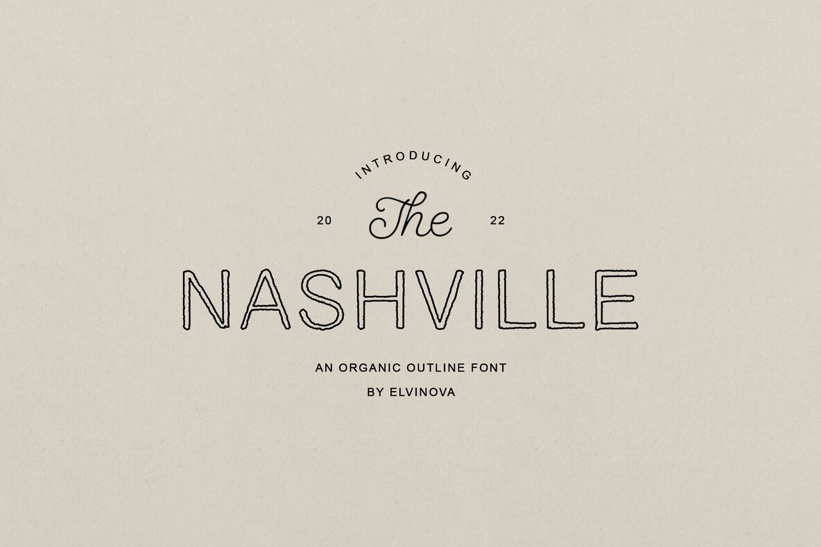 Nashville Outline Font