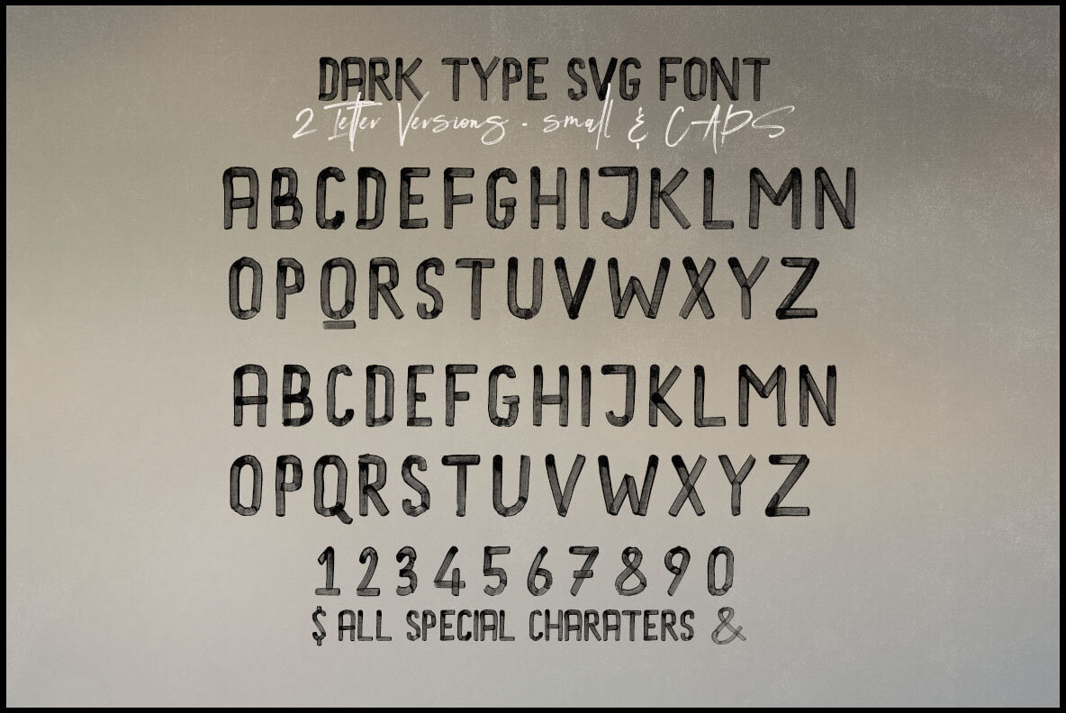 Dark Type Brush SVG 4