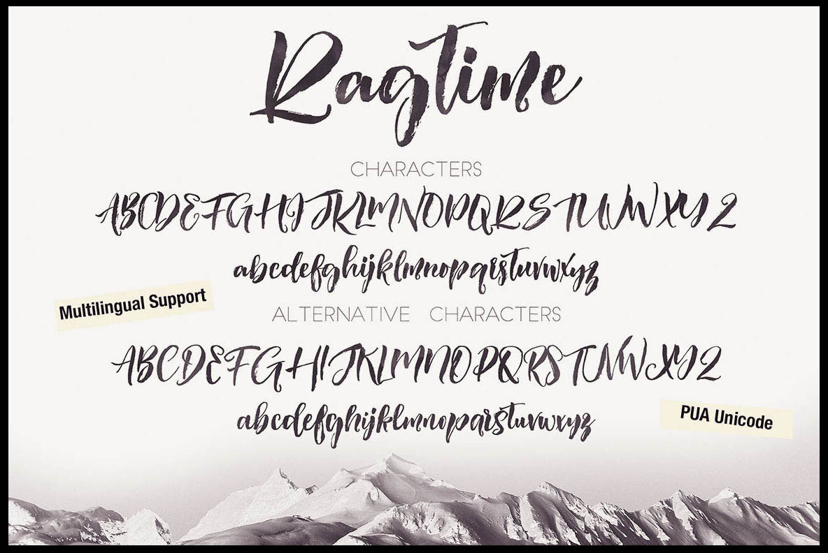 Ragtime Brush Font Duo 4