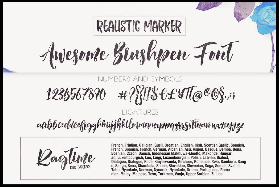 Ragtime Brush Font Duo 5