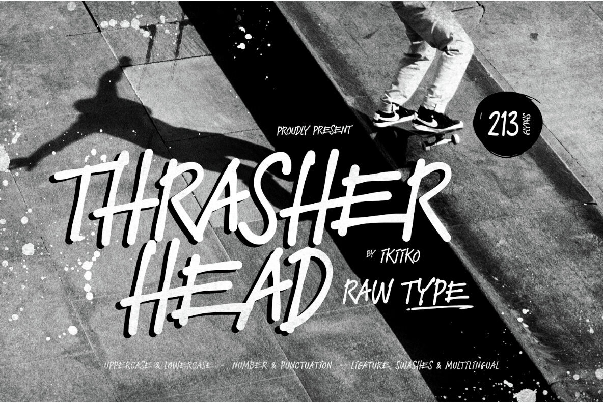 Thrasher Head Font