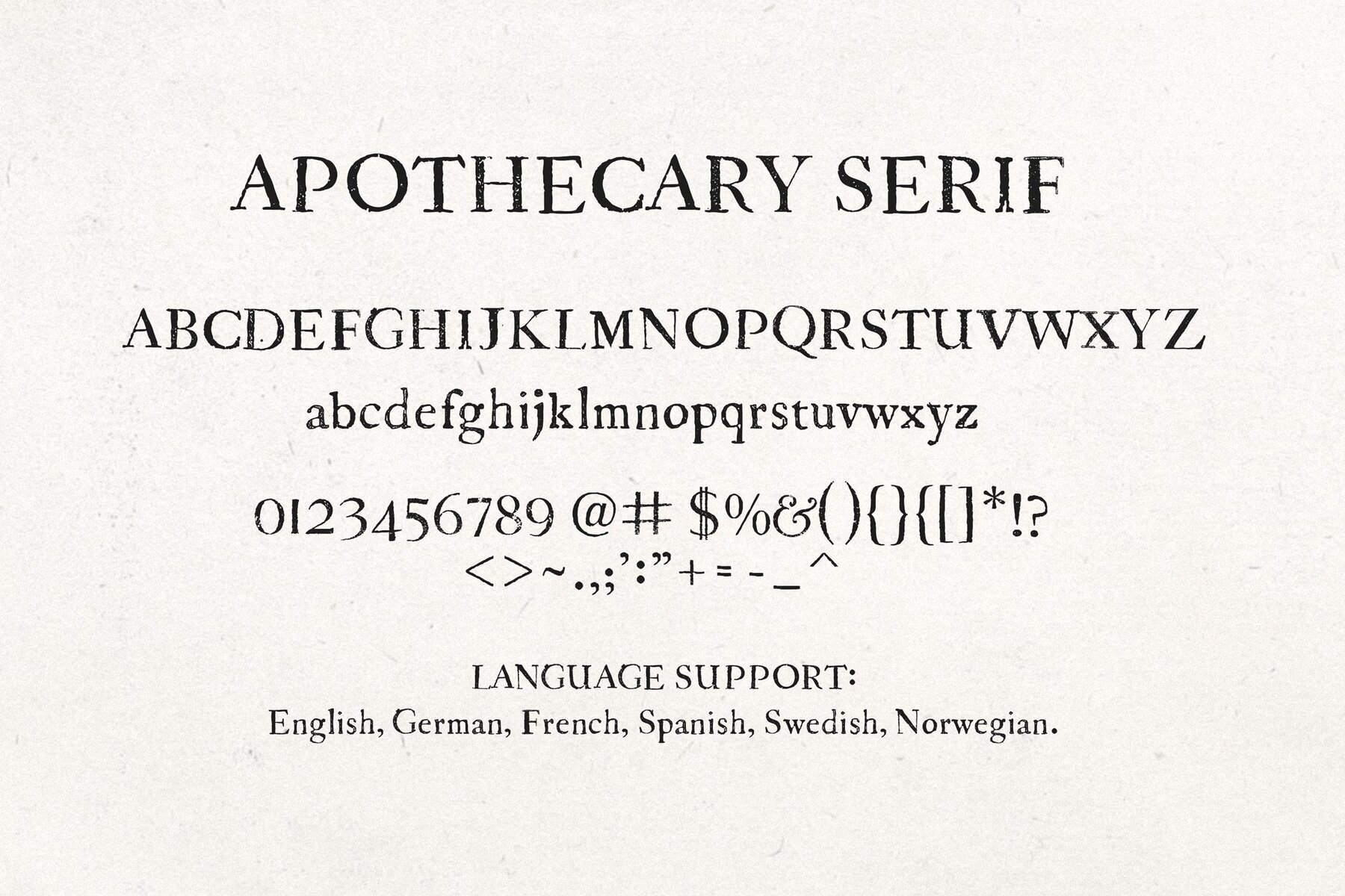 Apothecary Serif 6