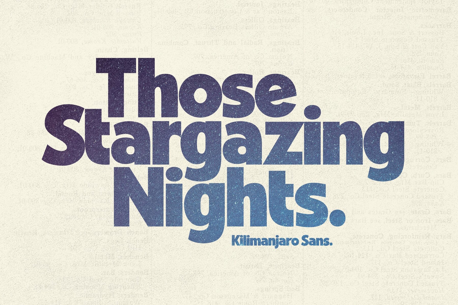 Kilimanjaro Sans 7