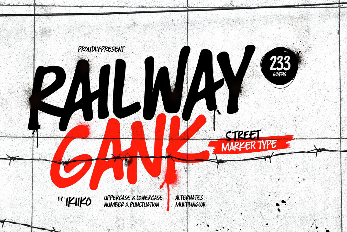 Railway Gank Font