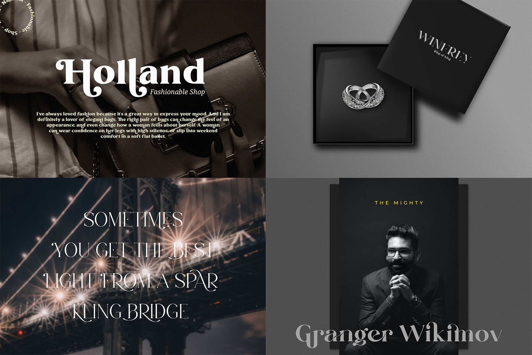 Ligature Serif Font Bundle 7