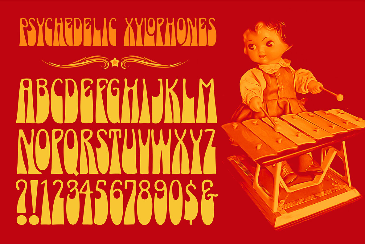 Psychedelic Xylophones Font 9