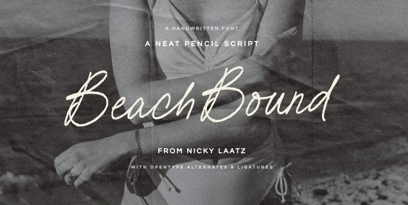 Beach Bound Pencil Script