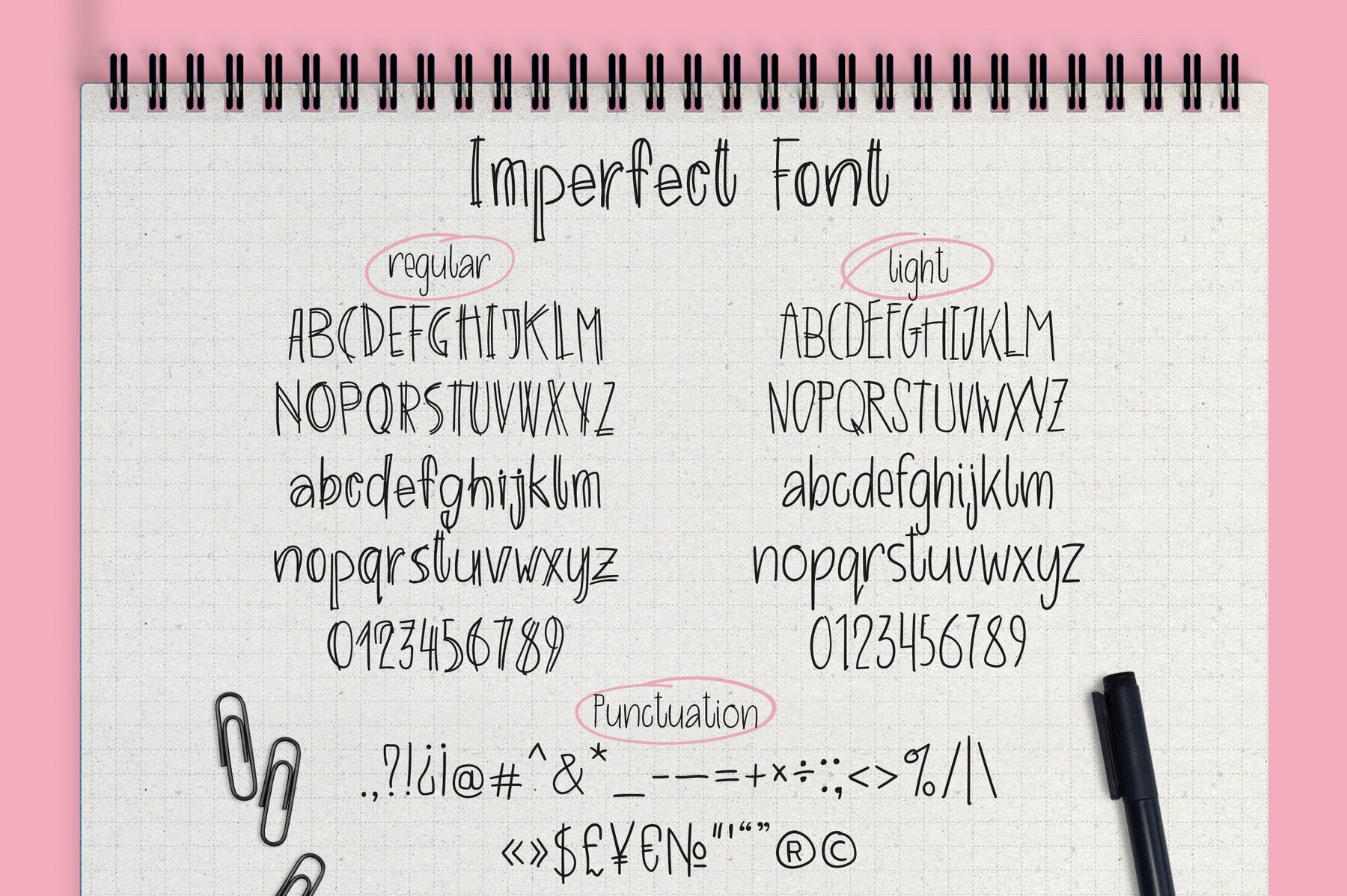 Imperfect font 5