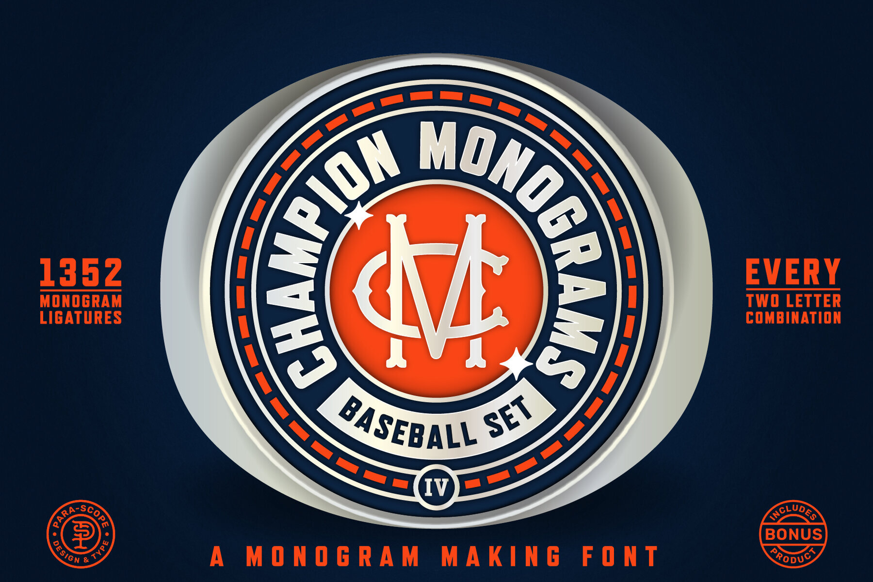 Champion Monograms Font Baseball 4 1