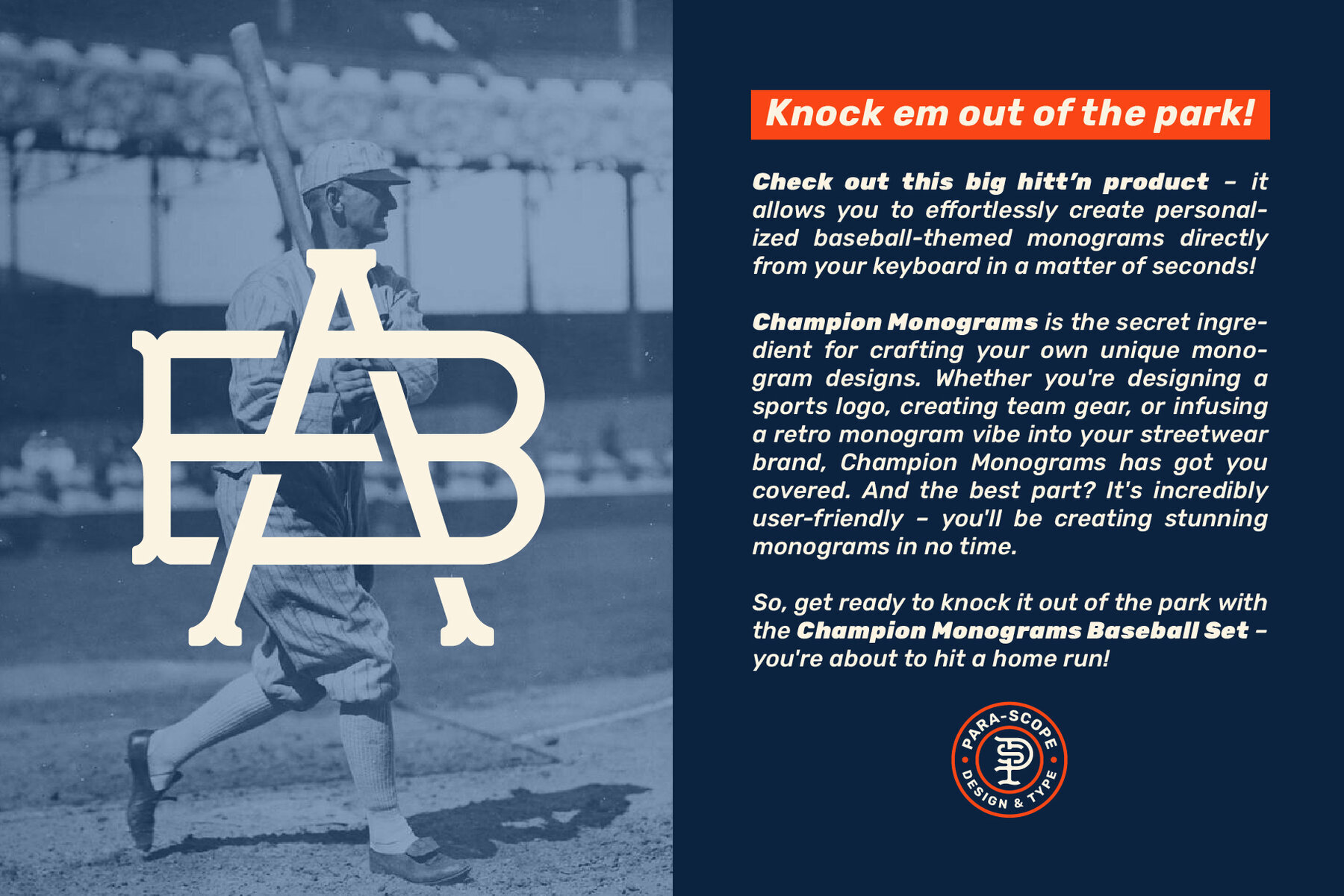 Champion Monograms Font Baseball 4 2