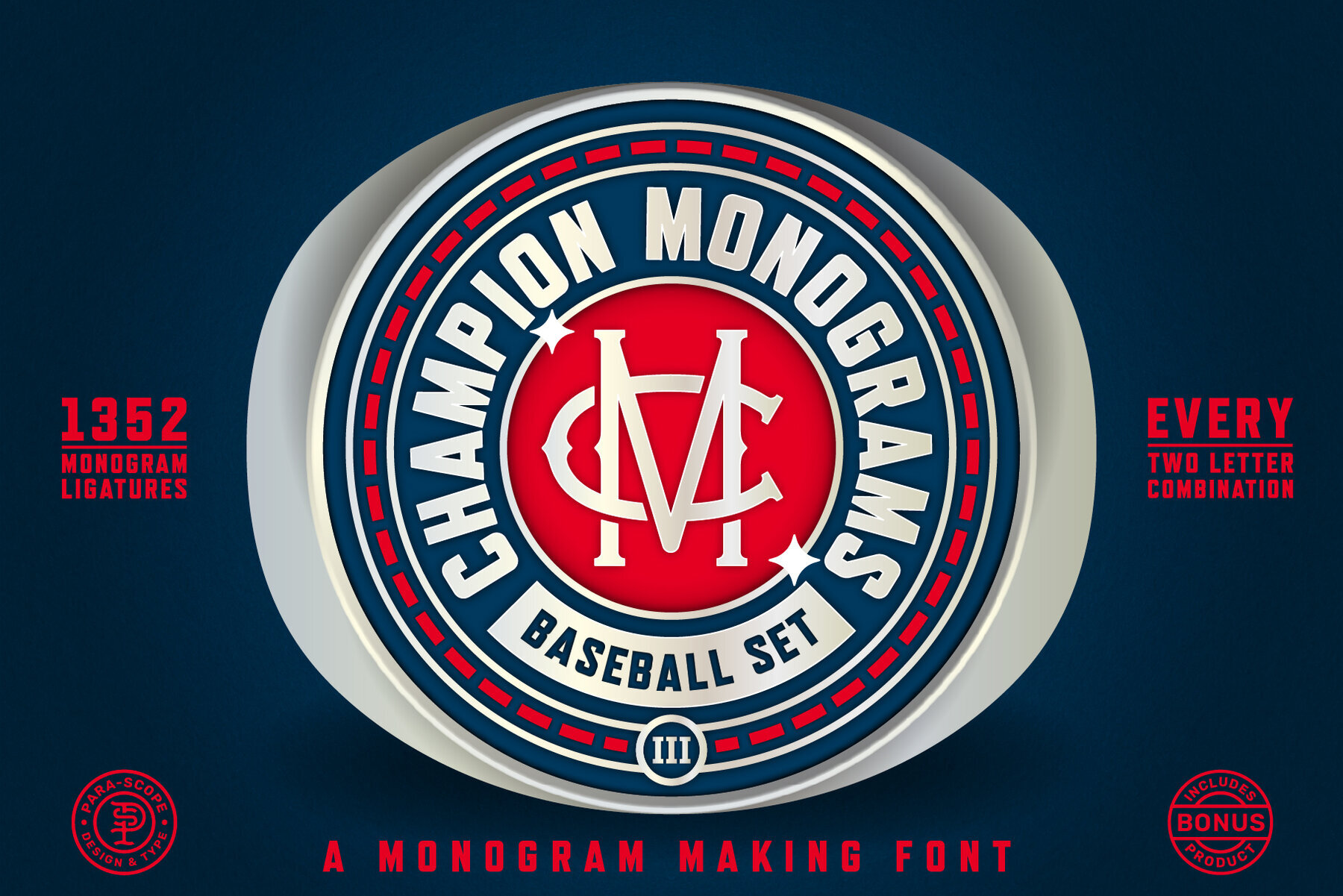 Champion Monograms Font  Baseball 3 1