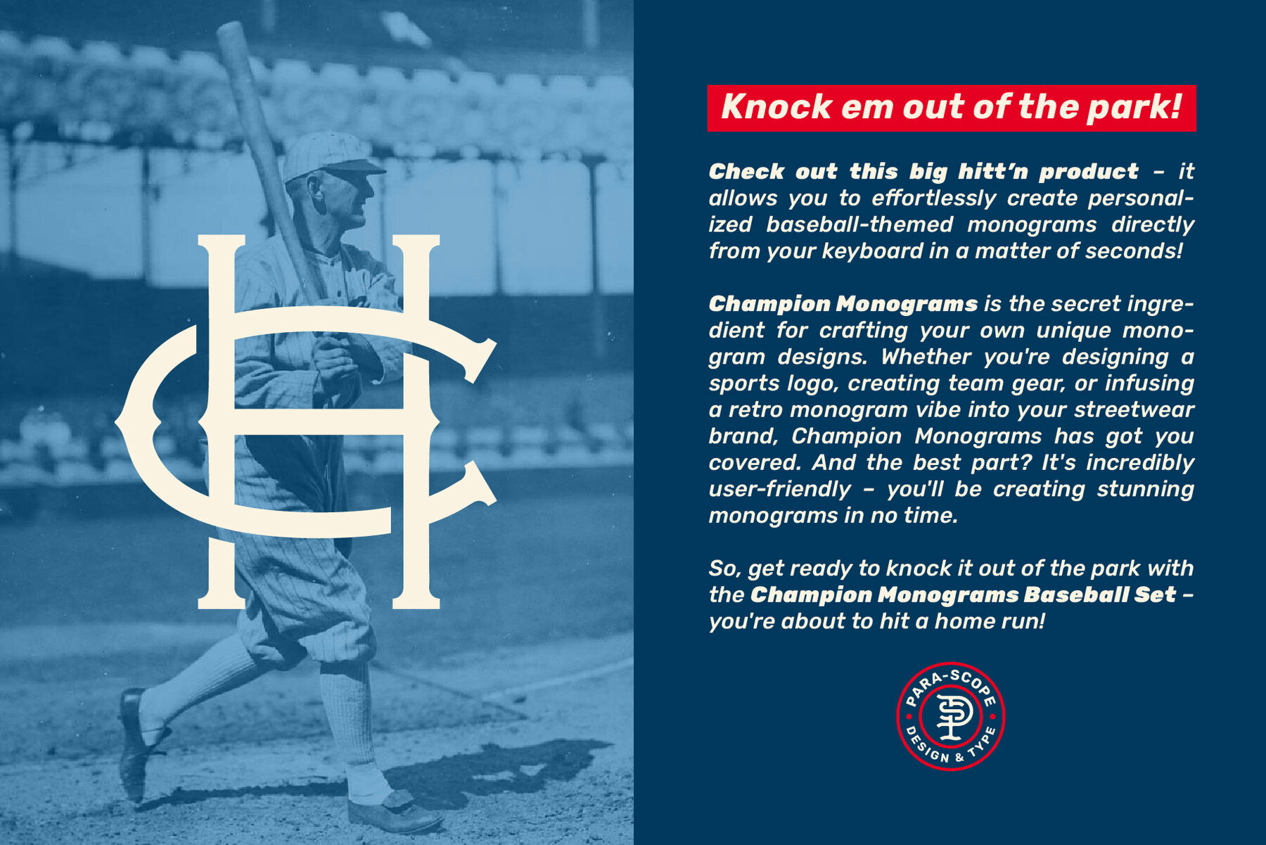 Champion Monograms Font  Baseball 3 2