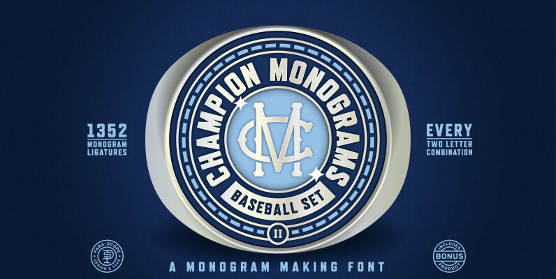 Champion Monograms Font  Baseball 2