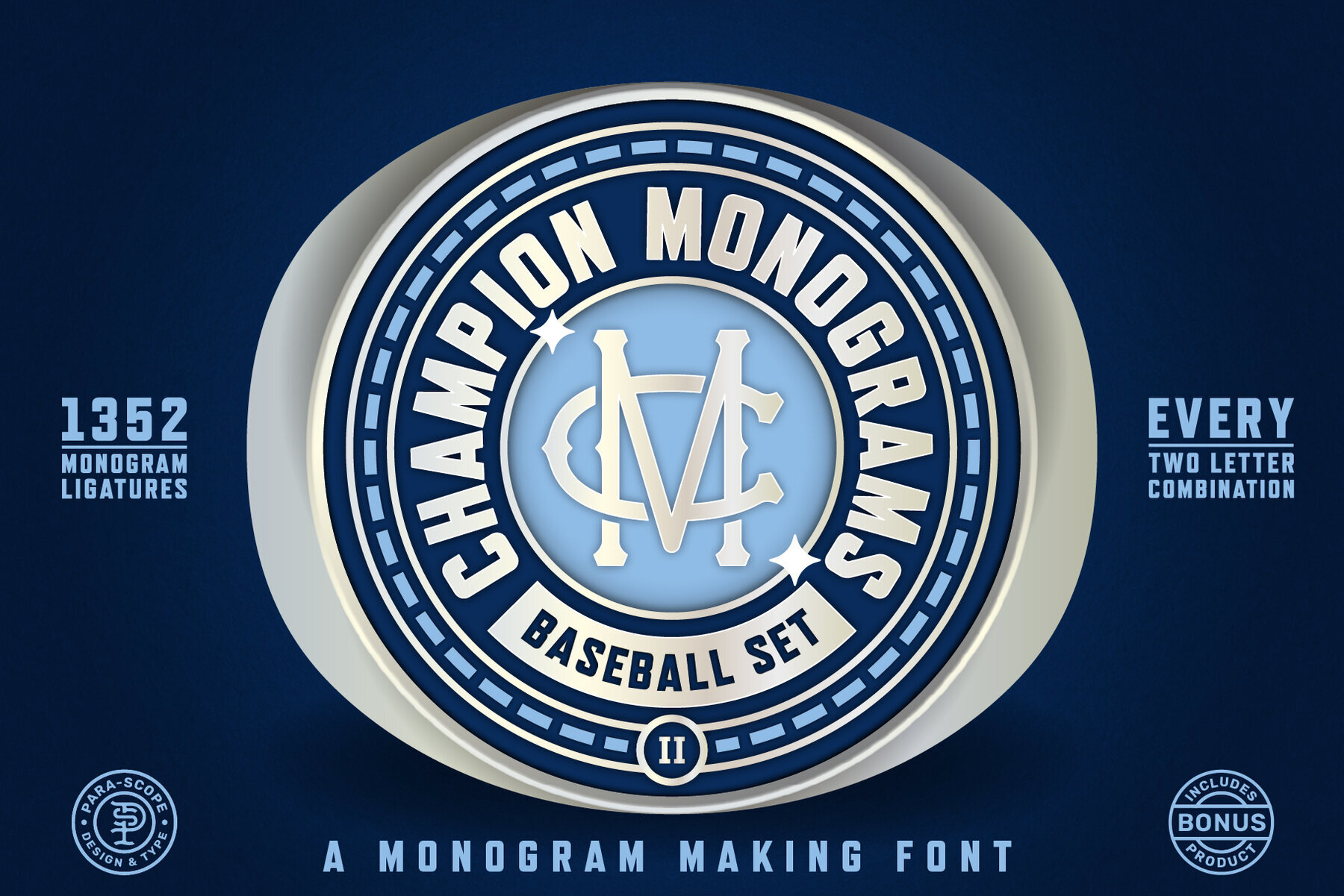 Champion Monograms Font  Baseball 2 1