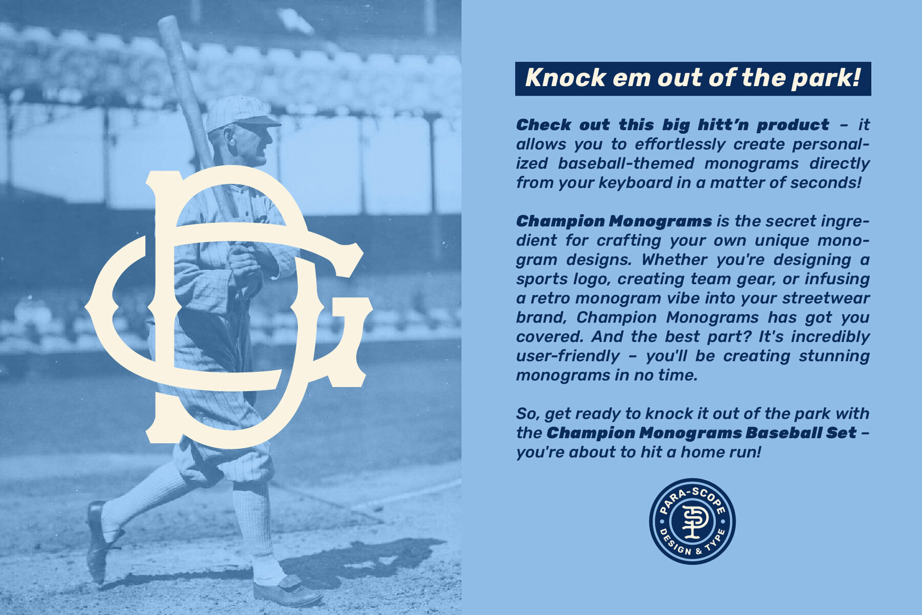 Champion Monograms Font  Baseball 2 2