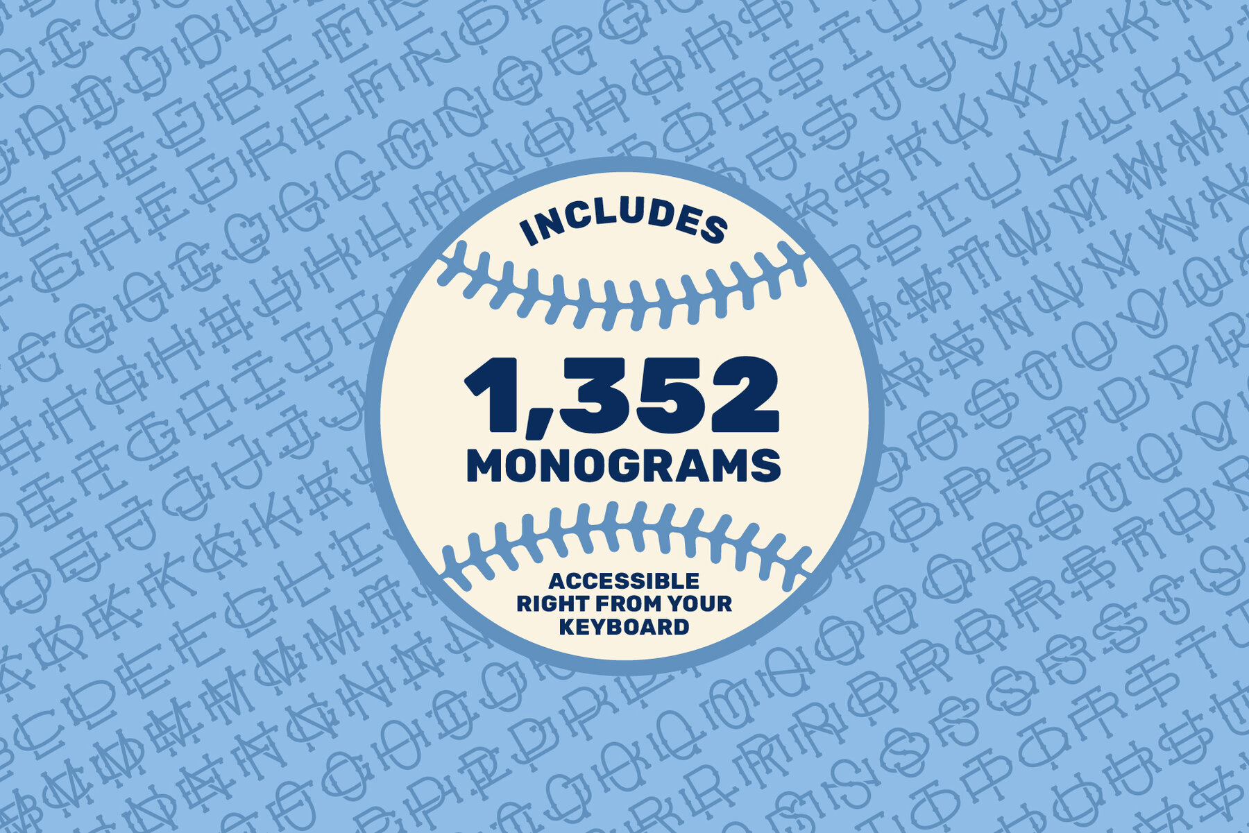 Champion Monograms Font  Baseball 2 5