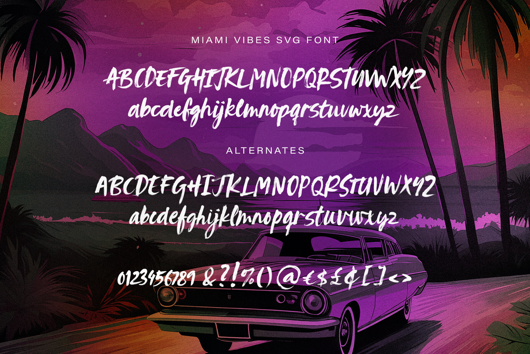 Malibu Vibes SVG Font 9