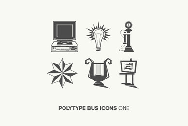 Polytype Business Icon One